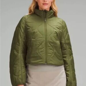 Lululemon Quilted Light Insulation Cropped Jacket - ether green size 2